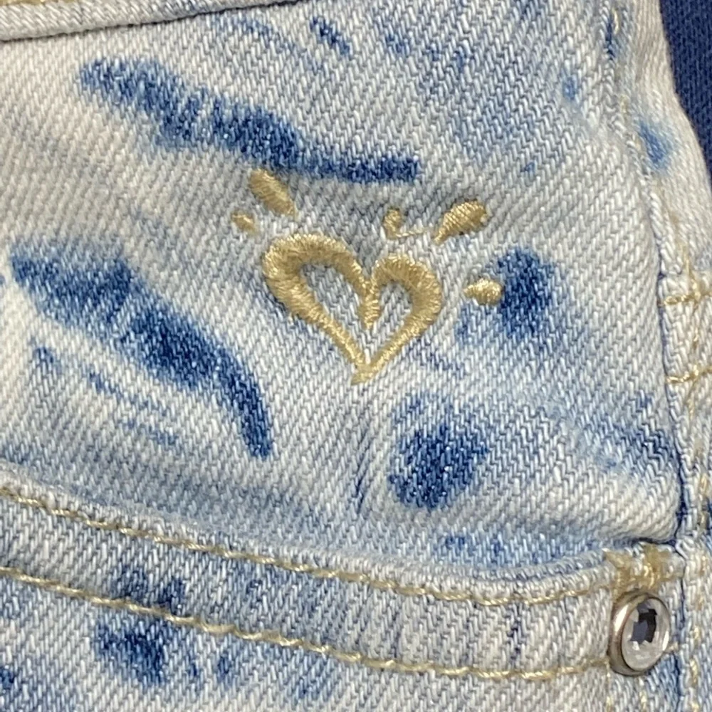 Justice‎ Girls Skort Size 8 Blue Acid Wash Denim Skirt Shorts Stretch